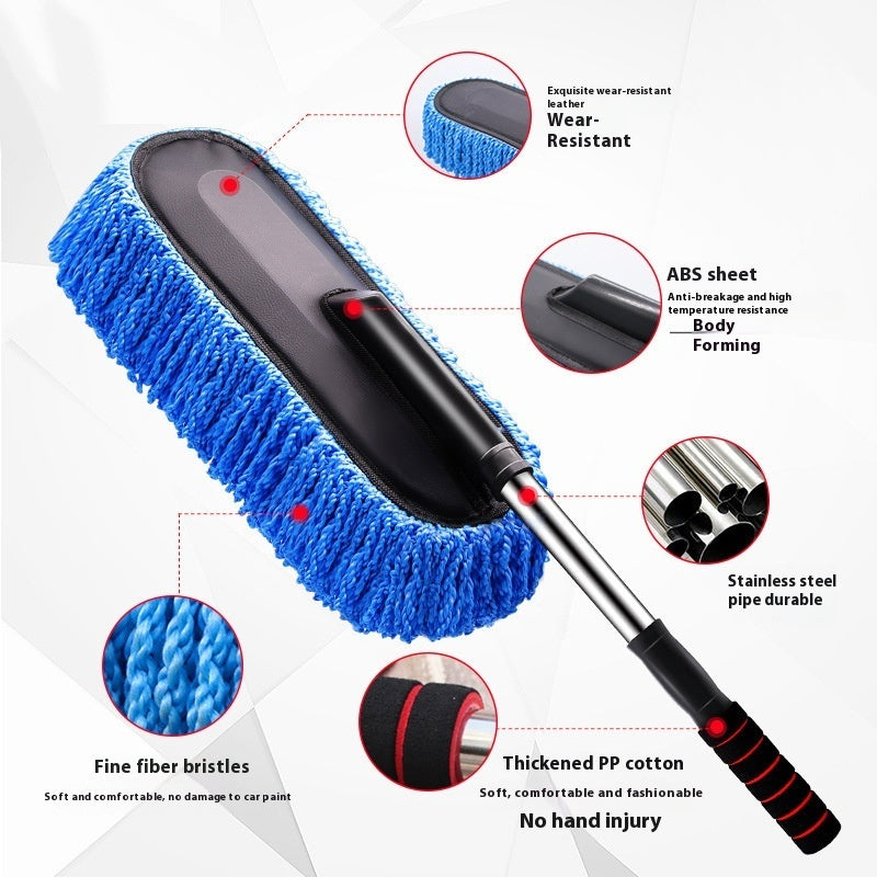 Retractable Car Wash Mop with Extendable Handle
