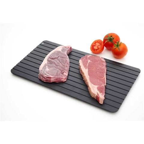 Fast Defrosting Tray – Quick-Thaw Aluminum Defrost Plate for Meat, Fish & Frozen Foods