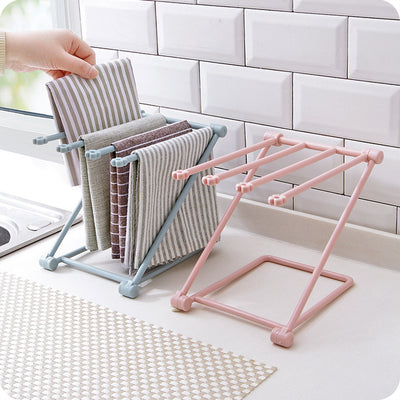 Foldable Dishcloth Shelf – Kitchen Sink Organizer & Cleaning Accessory Holder