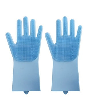 Silicone Heat-Resistant Scrubbing Gloves – Reusable Cleaning Brush Gloves for Kitchen & Home