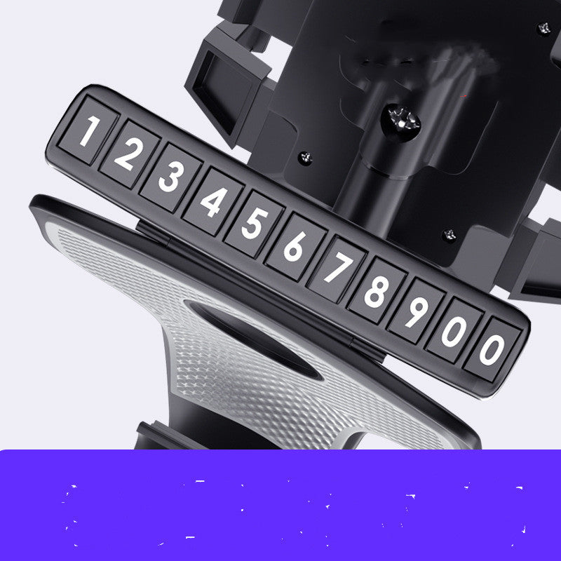 Rotary Adjustable Car Phone Holder – Multi-Function Navigation Phone Stand with Parking Card