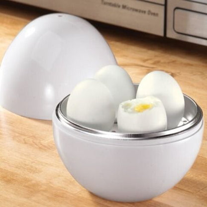 Microwave Egg Steamer Cooker for 4 Eggs – Quick Easy Hard or Soft Boiled Kitchen Tool