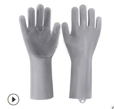 Silicone Heat-Resistant Scrubbing Gloves – Reusable Cleaning Brush Gloves for Kitchen & Home