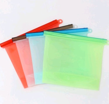 Reuseable Silicone Vacuum Seal Food Storge Bag - Keeps Produce Fresh Longer