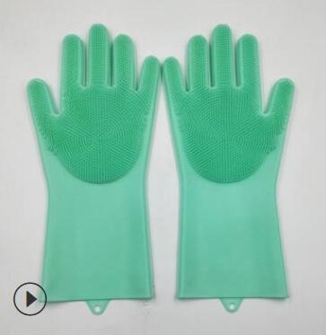 Silicone Heat-Resistant Scrubbing Gloves – Reusable Cleaning Brush Gloves for Kitchen & Home