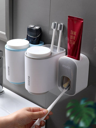 Wall-Mounted Automatic Toothpaste Dispenser – Bathroom Accessories Organizer