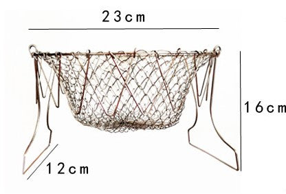 Stainless Steel Foldable Deep Fry Basket – Multi-Function Cooking & Washing Basket for Fried Foods, Fruits & Vegetables