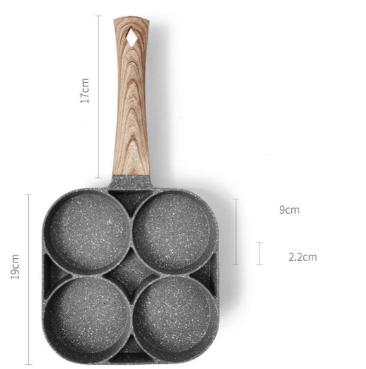 4-Hole Non-Stick Frying Pan – Multi-Functional Breakfast Pan for Eggs, Pancakes, Burgers & Omelets