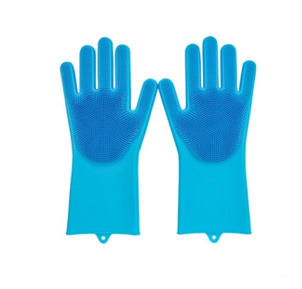 Silicone Heat-Resistant Scrubbing Gloves – Reusable Cleaning Brush Gloves for Kitchen & Home