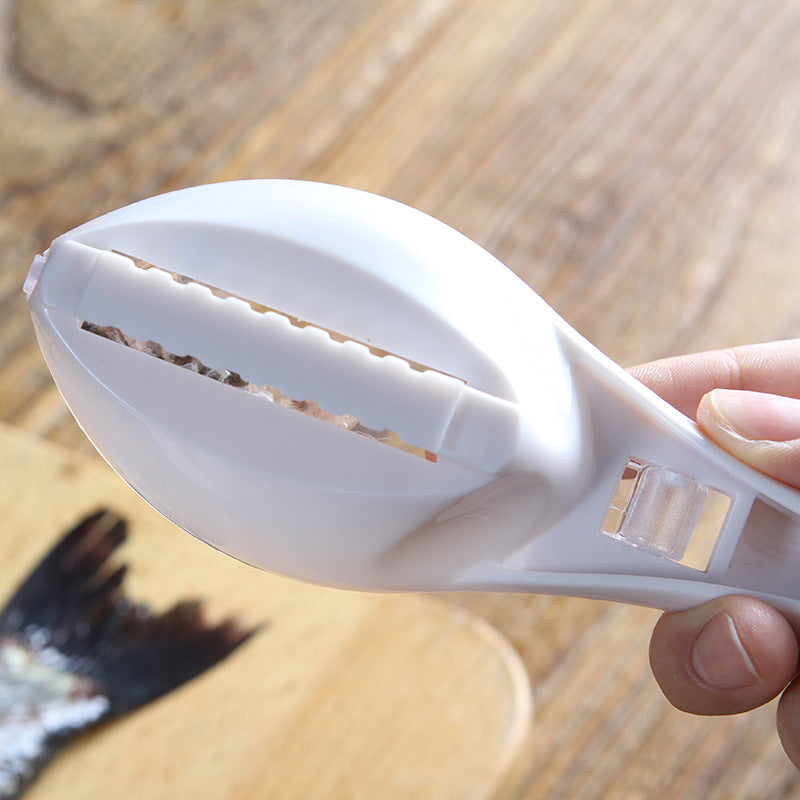 Fish Skin Brush & Scale Scraper – Quick-Release Fish Scaler Knife with Grater for Easy Cleaning