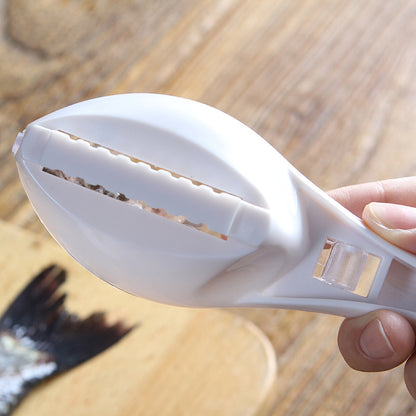 Fish Skin Brush & Scale Scraper – Quick-Release Fish Scaler Knife with Grater for Easy Cleaning
