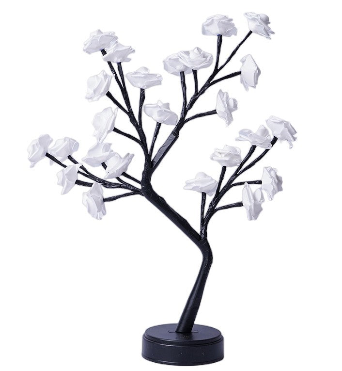 Rose Flower Tree Table Lamp – USB Fairy LED Night Light for Home Décor & Gifts