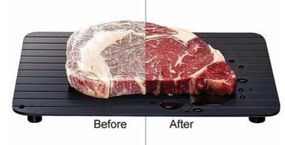 Fast Defrosting Tray – Quick-Thaw Aluminum Defrost Plate for Meat, Fish & Frozen Foods