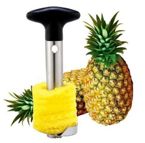 Stainless Steel Pineapple Peeler & Slicer – Easy-Use Fruit Corer Cutter Kitchen Tool