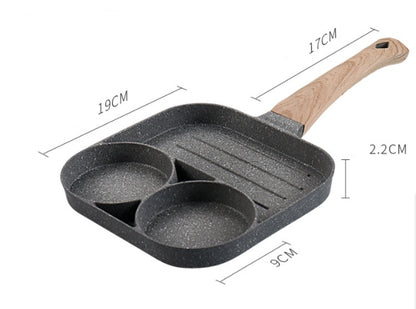 4-Hole Non-Stick Frying Pan – Multi-Functional Breakfast Pan for Eggs, Pancakes, Burgers & Omelets