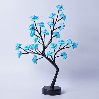 Rose Flower Tree Table Lamp – USB Fairy LED Night Light for Home Décor & Gifts