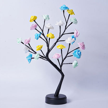 Rose Flower Tree Table Lamp – USB Fairy LED Night Light for Home Décor & Gifts