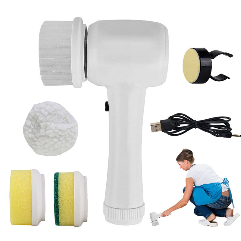 4-In-1 Electric Cleaning Brush – Cordless Handheld Spinning Scrubber for Deep Bathroom & Kitchen Cleaning
