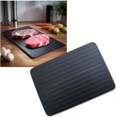 Fast Defrosting Tray – Quick-Thaw Aluminum Defrost Plate for Meat, Fish & Frozen Foods