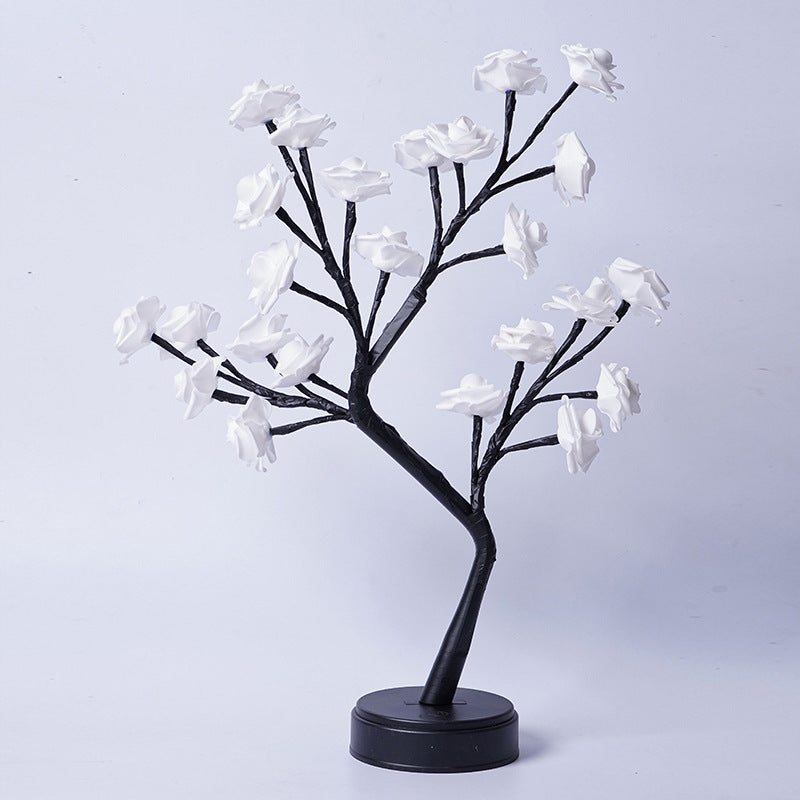 Rose Flower Tree Table Lamp – USB Fairy LED Night Light for Home Décor & Gifts