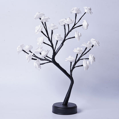 Rose Flower Tree Table Lamp – USB Fairy LED Night Light for Home Décor & Gifts