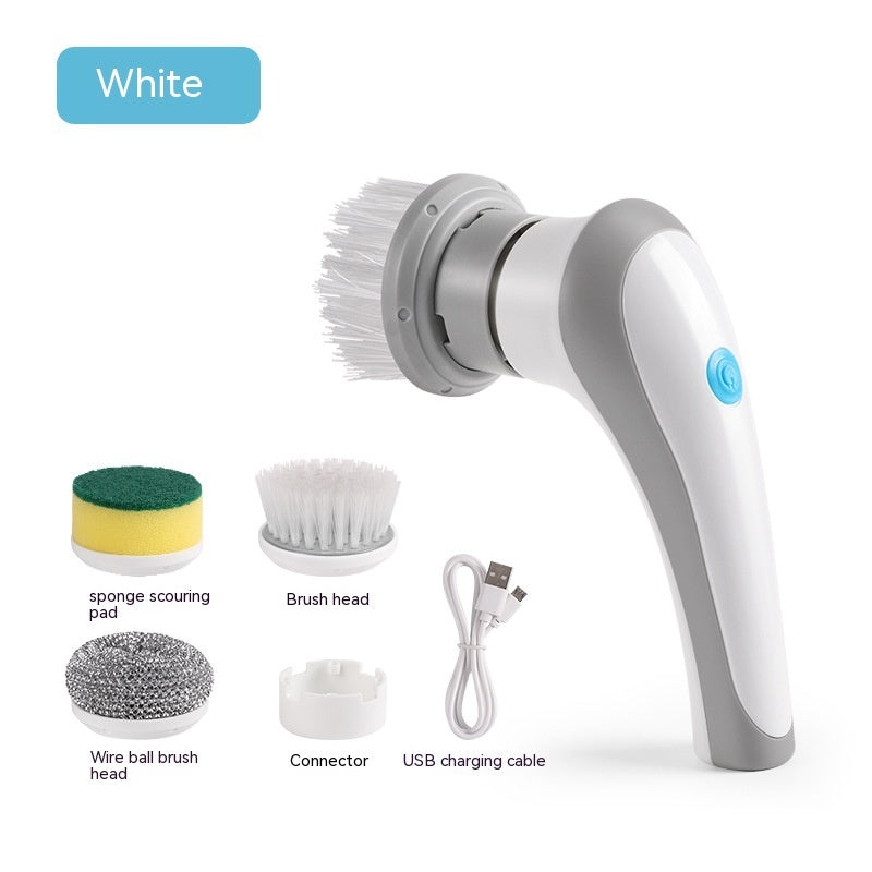 4-In-1 Electric Cleaning Brush – Cordless Handheld Spinning Scrubber for Deep Bathroom & Kitchen Cleaning