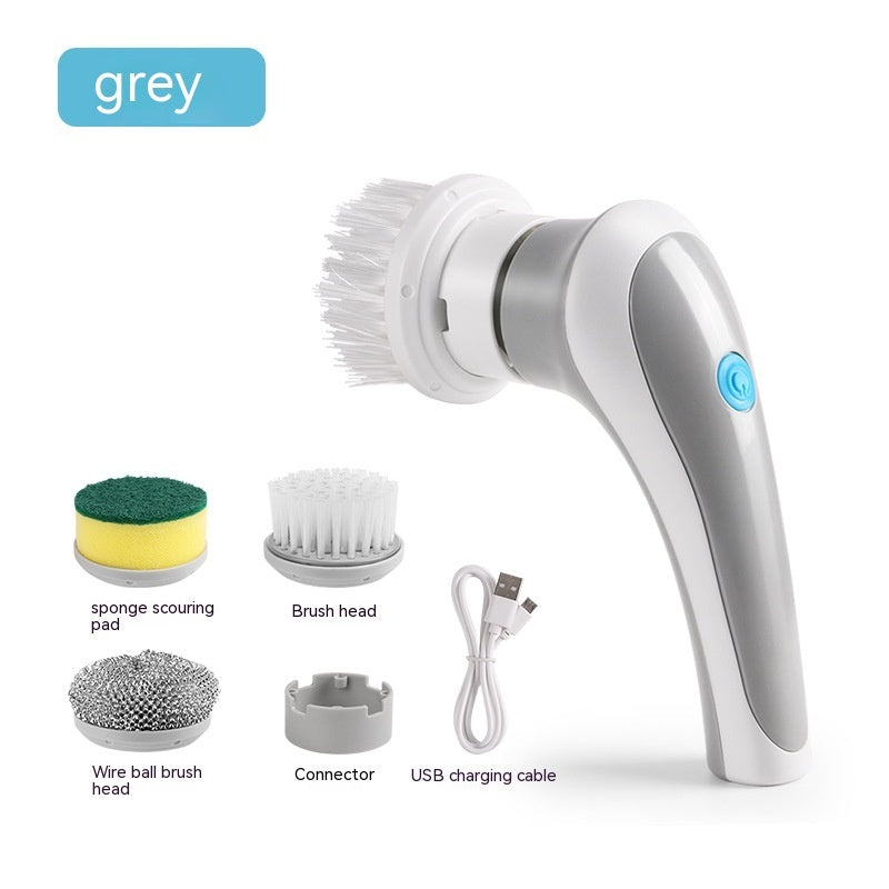 4-In-1 Electric Cleaning Brush – Cordless Handheld Spinning Scrubber for Deep Bathroom & Kitchen Cleaning