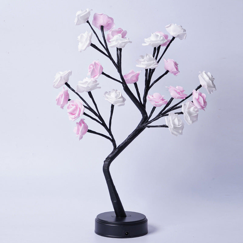 Rose Flower Tree Table Lamp – USB Fairy LED Night Light for Home Décor & Gifts