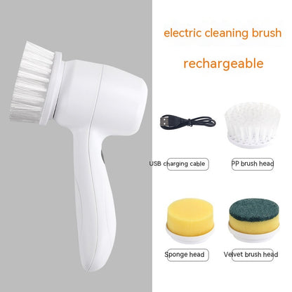 4-In-1 Electric Cleaning Brush – Cordless Handheld Spinning Scrubber for Deep Bathroom & Kitchen Cleaning
