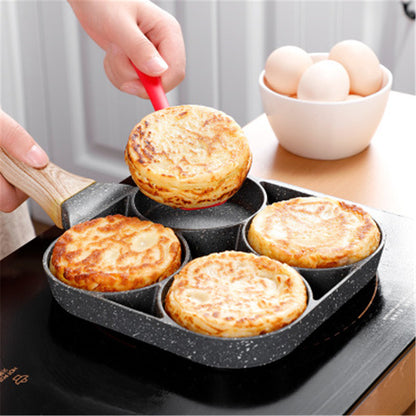 4-Hole Non-Stick Frying Pan – Multi-Functional Breakfast Pan for Eggs, Pancakes, Burgers & Omelets