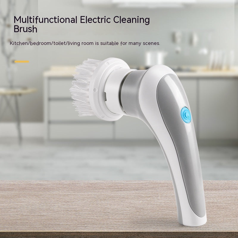 4-In-1 Electric Cleaning Brush – Cordless Handheld Spinning Scrubber for Deep Bathroom & Kitchen Cleaning