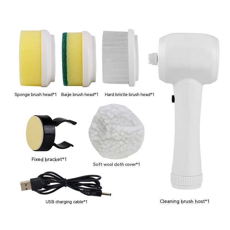 4-In-1 Electric Cleaning Brush – Cordless Handheld Spinning Scrubber for Deep Bathroom & Kitchen Cleaning